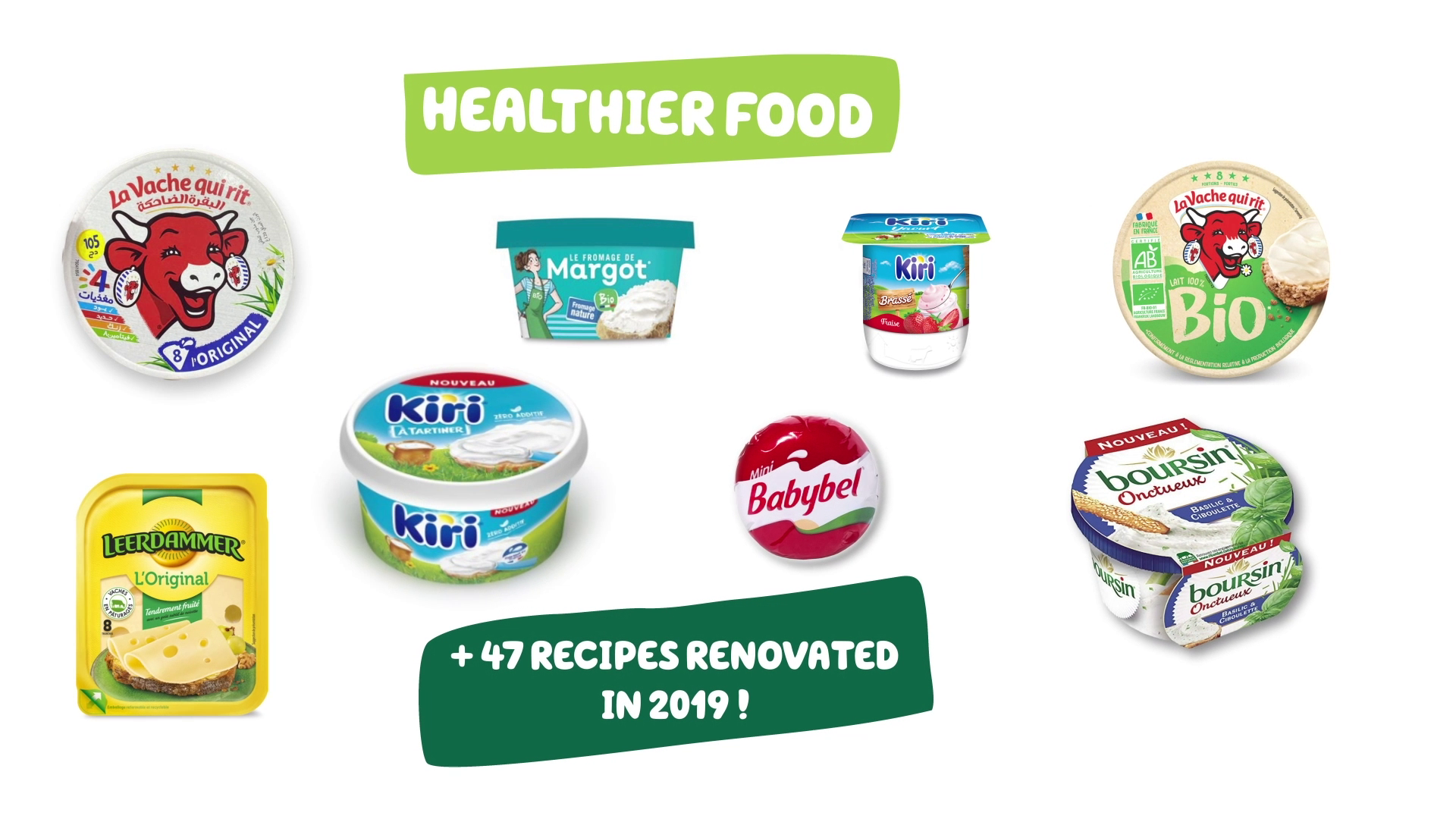 Animation motion design des produits du groupe Bel — Healthier Food